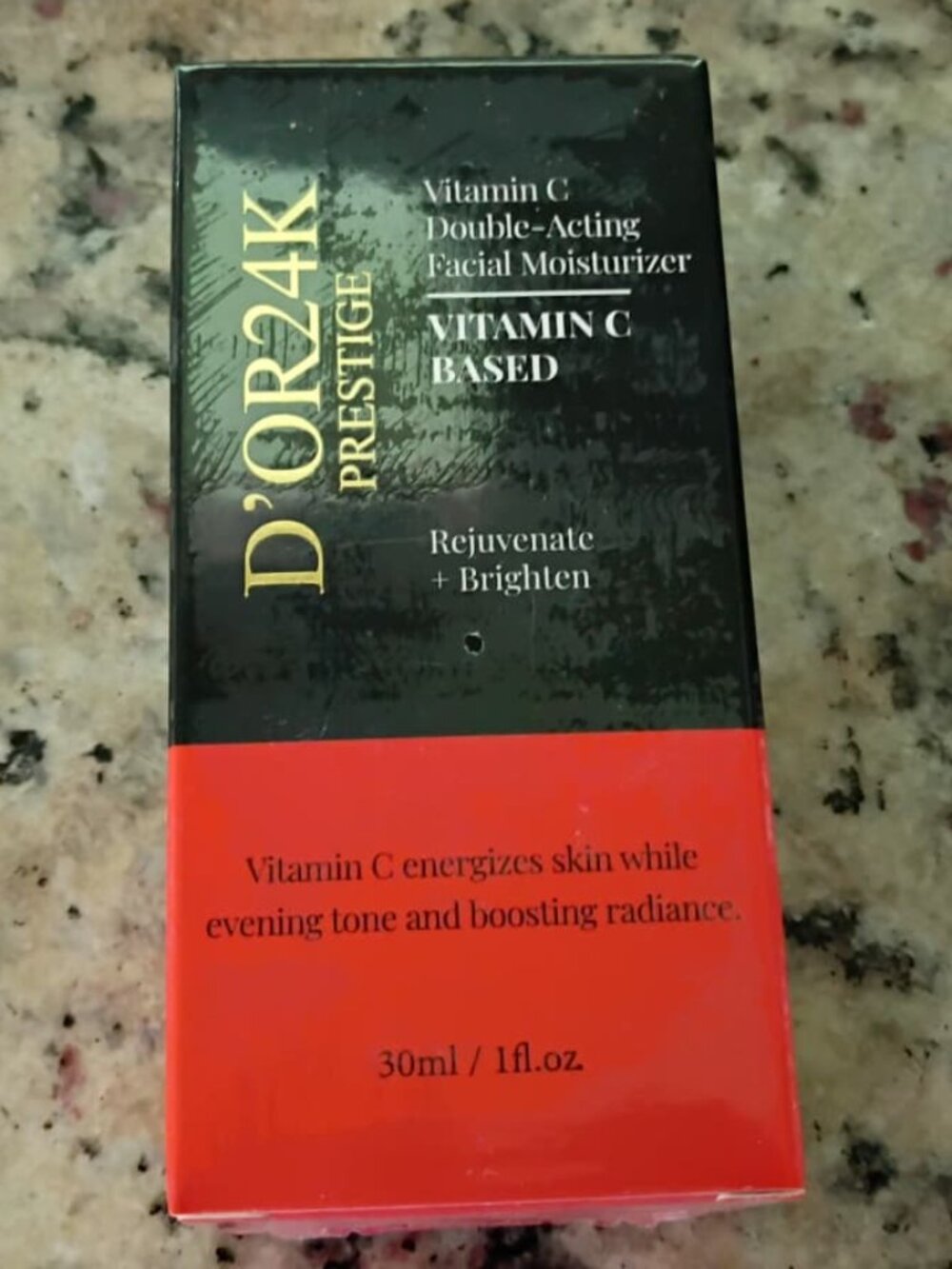 D'OR 24K VITAMIN C DOUBLE-ACTING FACIAL MOISTURIZER-VITAMIN C BASED-1.0 oz/30 ml